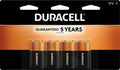 Duracell Coppertop 9V Battery, 4 Count, Smoke Detector, Long-lasting