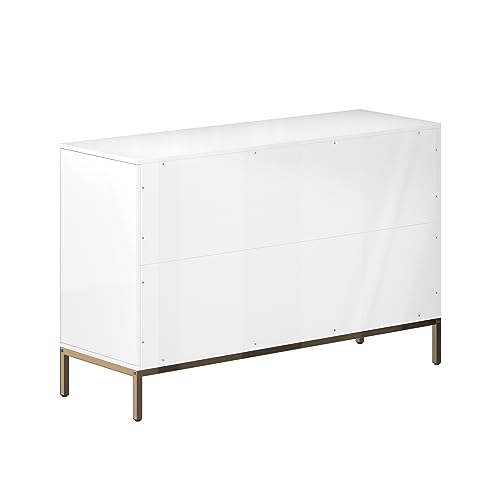 6 Drawer Double Dresser, Sideboard with 6 Drawers Modern Chest of Drawers Wood Dresser for Living Room, Home Office, Entryway, Blue