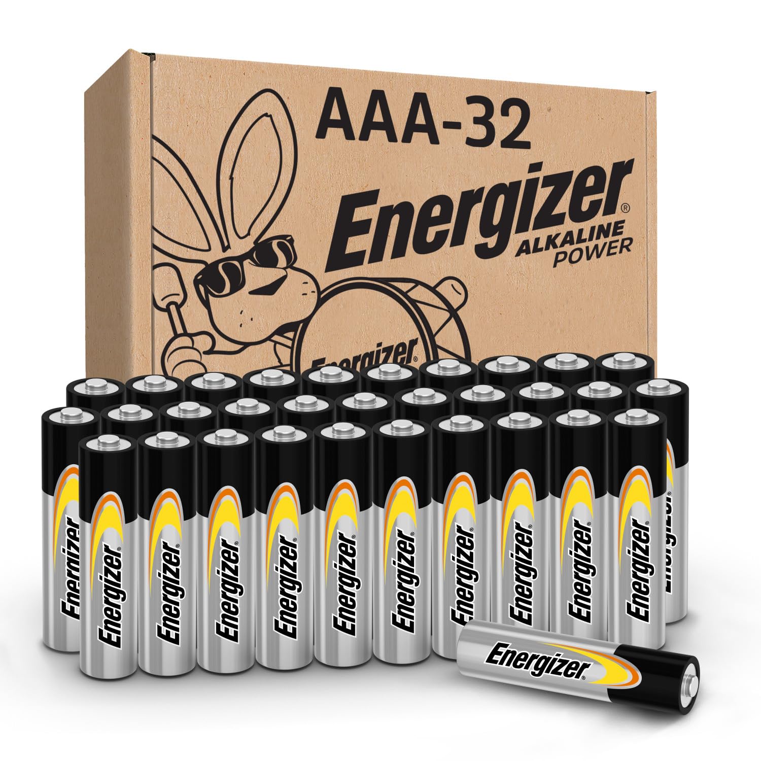 Energizer Alkaline Power AAA Batteries (32 Pack), Long-Lasting