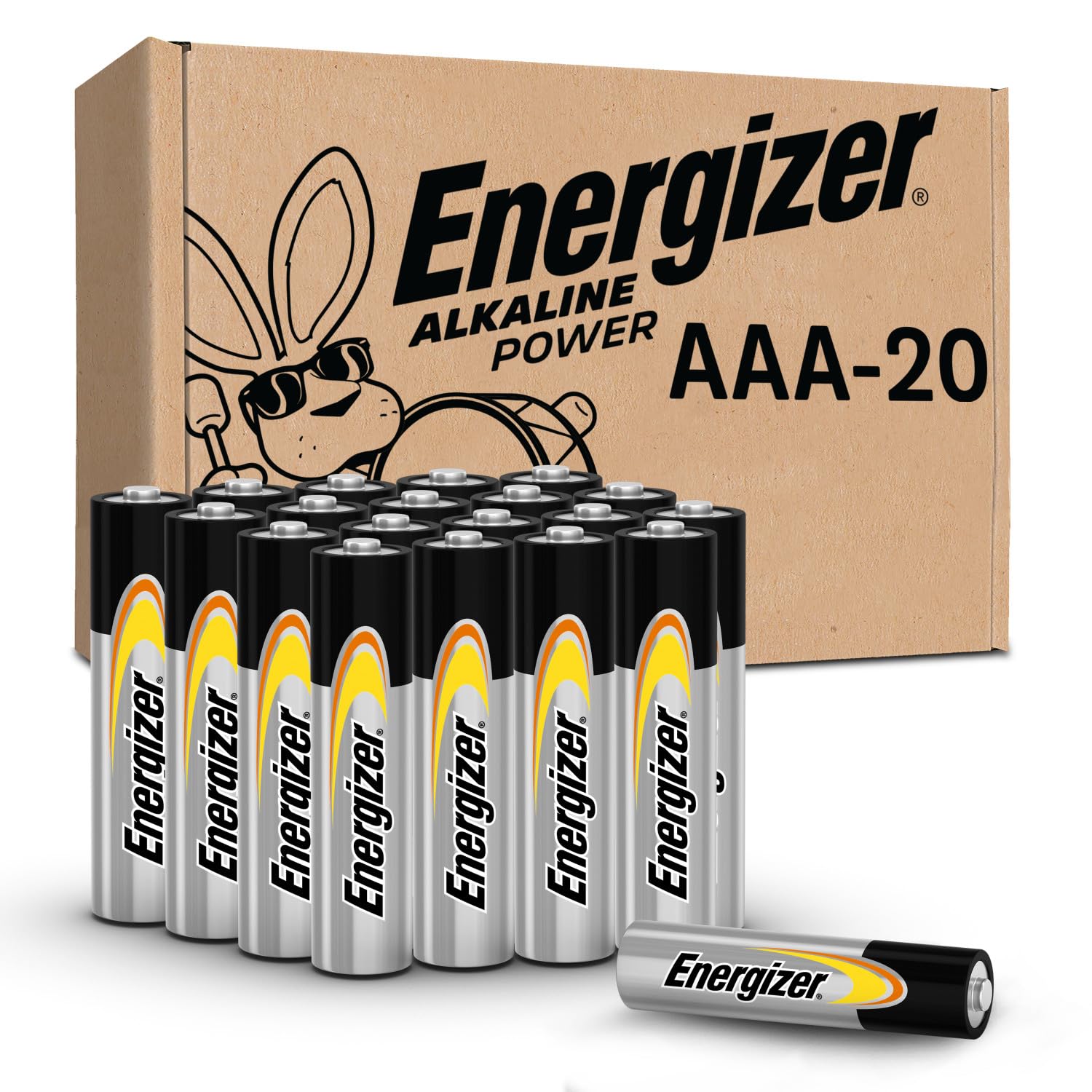 Energizer Alkaline Power AAA Batteries (X Pack), Long-Lasting