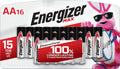 Energizer MAX AA Batteries (16 Pack), Double A Alkaline Batteries