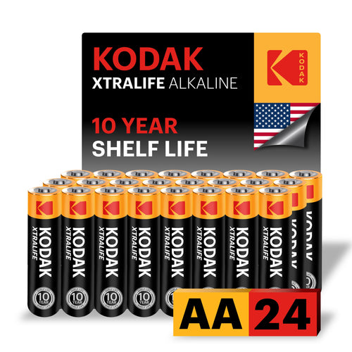 KODAK AA Alkaline Batteries (24 Pack) Double A Battery, LR6, 1.5V