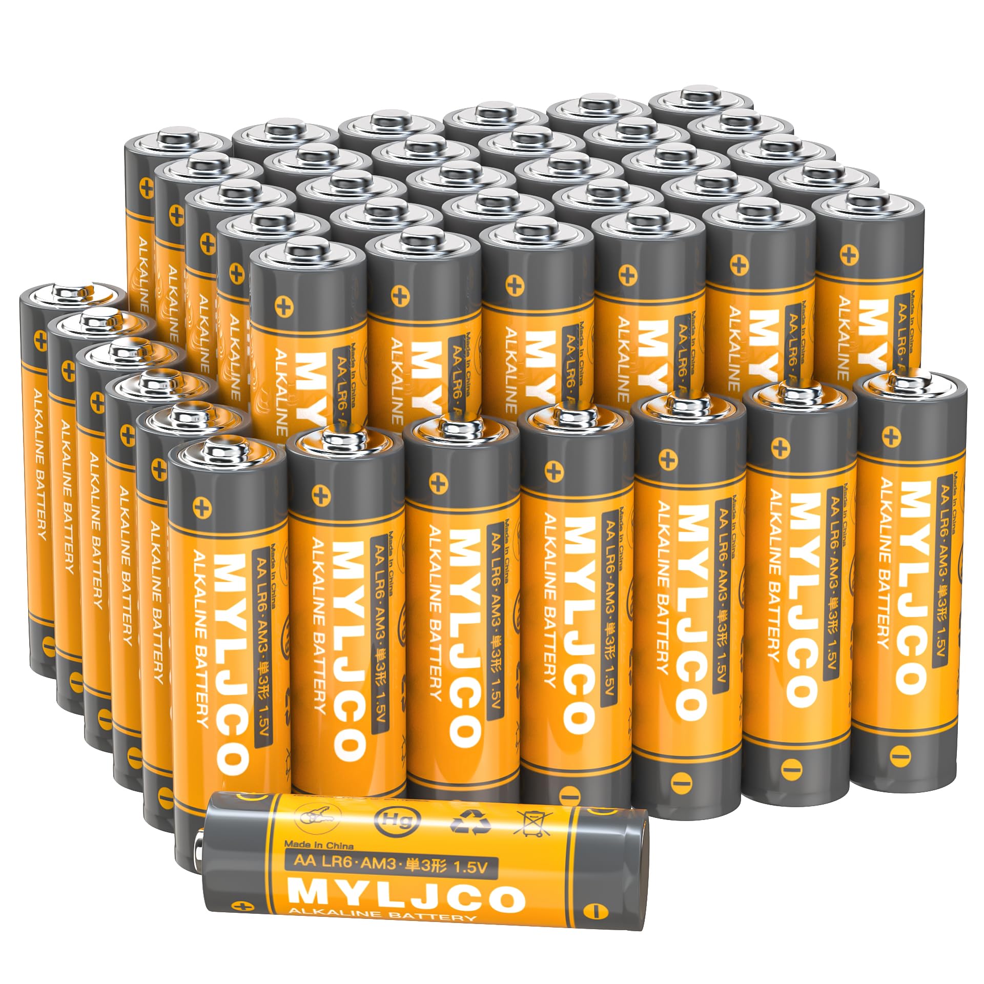 Upgrade 20-Pack AA Alkaline Batteries, 1.5V Non-Rechargeable Leak-Proof