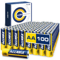 Allmax AA Maximum Power Alkaline Batteries (100 Count) – 1.5V